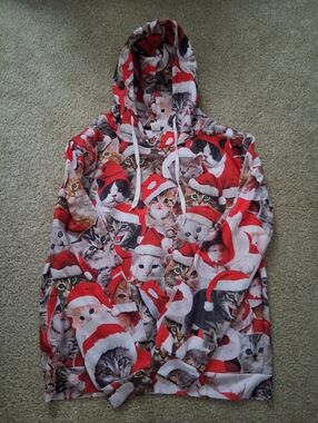 Christmas cat hoodie